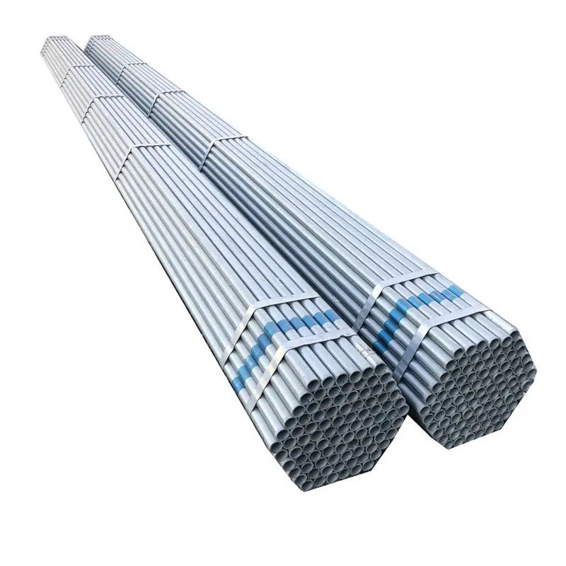 Tubo de tubería de acero galvanizado redondo, tubo de inmersión en caliente personalizado para marco de invernadero, 700mm, 12 pies