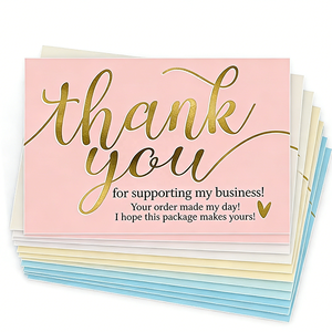 Tarjetas de Agradecimiento Personalizadas, Tarjetas de Regalo Impresas con Logotipo para Recuerdos de Fiesta - Product Image 3