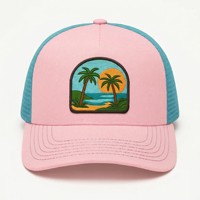 Casquette de sport en maille à 5 panneaux de haute qualité en gros, logo brodé personnalisé, patch en velours côtelé, casquette de camionneur, hiver, extérieur