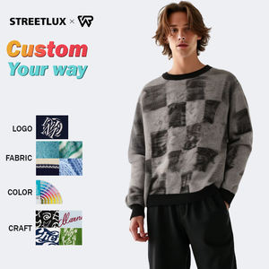 Personnalisé OEM & ODM Nouveau Pull à manches longues en jacquard à carreaux de haute qualité pour hommes Mode masculine Vêtements de rue Pull d'hiver pour hommes - Product Image 1