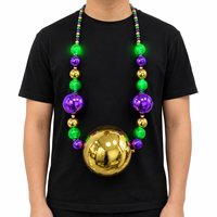 Collier de perles géantes lumineuses LED de 50 pouces pour Mardi Gras, défilés et fêtes