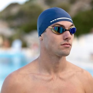 Bonnet <span class=keywords><strong>de</strong></span> <span class=keywords><strong>bain</strong></span> <span class=keywords><strong>de</strong></span> compétition unisexe Arean, modèle identique, casque souple 3D personnalisé, réduction <span class=keywords><strong>de</strong></span> la résistance, bonnets <span class=keywords><strong>de</strong></span> natation - Product Image 3