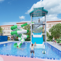 Simulateur de surf Flow Rider commercial avec toboggan aquatique, piscine à vagues artificielles pour parc aquatique