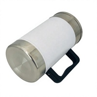 Cafetière à piston isotherme en acier inoxydable 304 de grande capacité, écologique, 1,6 L, type thermique