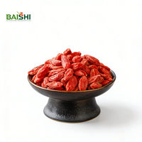 Bayas de Goji Orgánicas Secas de Origen Ningxia, 180 Granos/50g, Grado AD, Empaque a Granel, Color Natural, Dulces, para Productos de Panadería