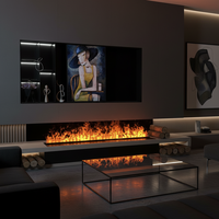 Support TV avec foyer décoratif 3D à vapeur d'eau, foyer électronique