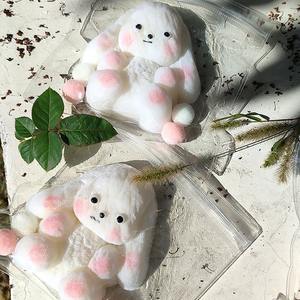 在庫あり 人気商品 スクイーズ ストレス解消おもちゃ 子供向け カワイイ イースターバニー ふわふわ もちもち フィジェット キュート 握る TPR製おもちゃ ふわふわ 餅のような犬 - Product Image 3