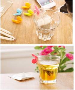 Sac <span class=keywords><strong>à</strong></span> thé en Silicone en forme d'escargot, mignon, porte-tasse, tasse, couleurs de bonbons, coffret cadeau, 10 pièces - Product Image 3