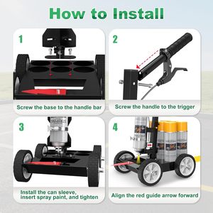 Premium professionale a strisce invertite parcheggio vernice Spray macchina nucleo pompa compatibile marcatura di linea per lotto Striping - Product Image 3