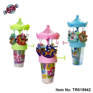 Teng Rui Nouveau Jouet en Plastique en Forme de Carrousel à Pression avec Bonbons Gélifiés et Chewing-gum pour Enfants - Jouets Promotionnels à Thème Dessin Animé - Product Image 3