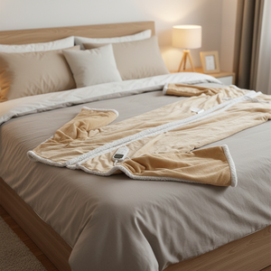 Plaid-<span class=keywords><strong>couverture</strong></span> électrique personnalisé 120V en flanelle, portable avec capuche, à température contrôlée et lavable en machine pour l'hiver - Product Image 3