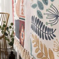 Nordic Ins doux chambre chevet repose-pieds frais coton lin tapis de sol pour salon canapé brodé feutre tapis rembourrage