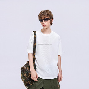 เสื้อยืดแฟชั่น <span class=keywords><strong>Horizon</strong></span> สำหรับผู้ชาย ผ้าคอตตอนเจอร์ซีย์ 100% คุณภาพสูง เนื้อผ้าหนา 200 กรัม ระบายอากาศได้ดี สไตล์สตรีท คอกลม ทรงโอเวอร์ไซส์ - Product Image 3