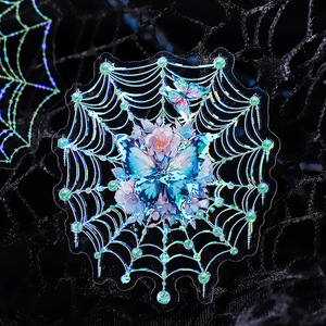 10 miếng dán mỗi gói, loạt nghệ thuật nhện Wonderland, Chủ đề cơ sở cắt dán Lều tay, vỏ ánh sáng pet4 - Product Image 3