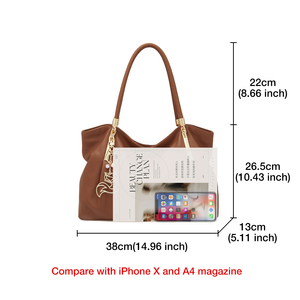 环保企业设计师设计高品质奢华真牛皮女士大号单肩包女式手提包 - Product Image 6