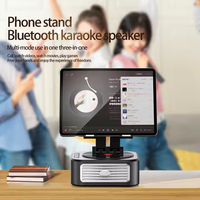 360 °   Support de bureau rotatif pour tablette avec haut-parleur 1200 mAh et double support de fixation pour iPad Pro, Air, Mini 5, 4, 3, Samsung Tab, liseuse électronique