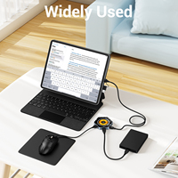 Prise de chargeur sans fil 7 en 1 Hub USB Station d'accueil de charge Chargeur de bureau Adaptateur de prise de voyage Station de charge sans fil