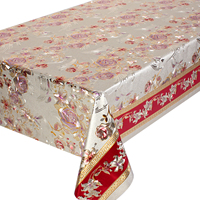 Nappe en PVC imprimée métallique à motif floral en relief 3D, vente chaude de l'usine de Yiwu