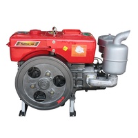 Moteur diesel monocylindre refroidi par eau 4 temps 22 CV ZS1115 pour bateaux avec démarrage au pied et 2200 tr/min