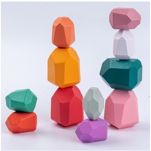 36 stuks kinder stapelstenen Montessori speelgoed houten stapelblokken stenen bouwstenen kinderspeelgoed stapelstenen - Product Image 4