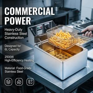 Bulk Supply Commercial Electric Deep <b>Fryer</b> Fast Heating Tech Professional Catering Kitchen <b>Machine</b> for Fast Food Shop Hotel - Product Image 2