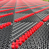 Tapis de sol d'entrée de porte Eva populaire brosse anti-dérapant trois en un tapis de carreaux modulaires à emboîtement