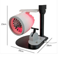 Décoration créative de la maison, modèle d'impression 3D, moteur d'avion, ornement de table avec fonction d'humidificateur, ventilateur électrique