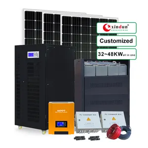 商用30 15千瓦太阳能电池板20000瓦系统套件50千伏安家用12kw 15000瓦80kw 9kw黑色光伏太阳能电池板成套系统
