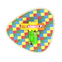 Équipement de jeu extérieur en LLDPE et acier galvanisé avec toboggan et structure d'escalade, structure de jeu imperméable pour enfants