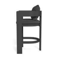 Meubles de jardin d'extérieur, tabouret de bar avec cadre en aluminium résistant aux intempéries, chaise haute