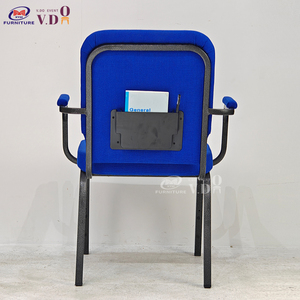 סיטונאי ערמה כיסאות עבור כנסיות מתכת זול אודיטוריום מתכת אדום מודרני כיסא הכנסייה - Product Image 3