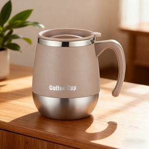 Tazza da <span class=keywords><strong>caffè</strong></span> isolata sottovuoto in acciaio inossidabile da 500 ml, tazza termica a <span class=keywords><strong>doppia</strong></span> <span class=keywords><strong>parete</strong></span> con coperchio per bevande calde e fredde - Product Image 1