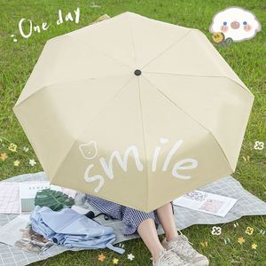 Parapluie double usage de style japonais Ins Xiaoxin pour femmes, design pliable surdimensionné et épaissi, noir, manuel, avec revêtement renforcé - Product Image 3