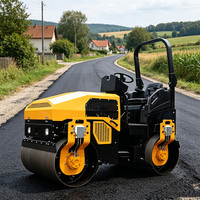 Rouleau compresseur routier robuste de 12 tonnes pour le pavage d'asphalte sur de grandes surfaces, rouleau compresseur routier de 12 tonnes