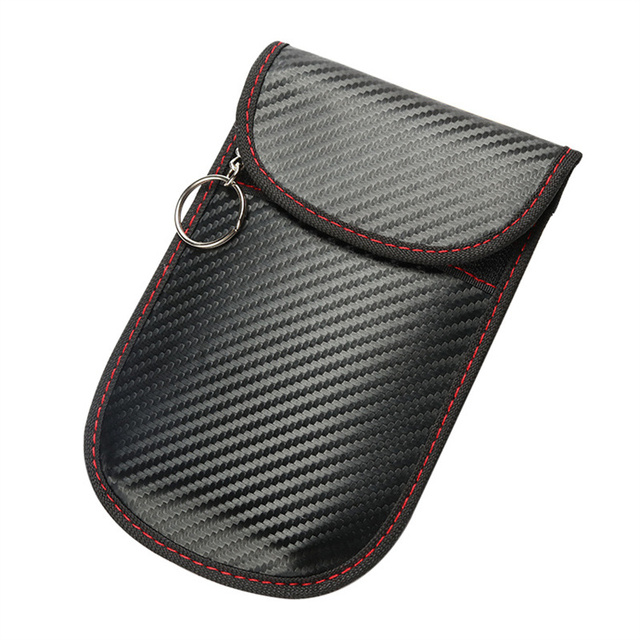 Carbon Fiber Faraday Bag Cell Phone Car Key Signal Shielding Blocker Faraday Pouch for Car Keys