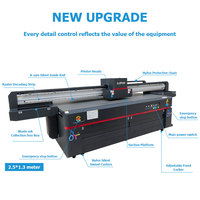 Imprimante à plat UV grand format 2513, machine d'impression UV professionnelle de grande taille avec 3 ou 4 têtes d'impression pour tous les matériaux