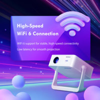 Projecteur intelligent C6Pro Android 13 compatible Netflix, système d'exploitation 950D4, Full HD 1080p, home cinéma, vidéo portable, mini 4K 3D, 300 lumens