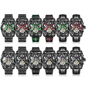 Montre de luxe pour homme Ideal Knight 6802 Odm, en acier inoxydable, design sportif élégant, lumineuse, avec tourbillon creux - Product Image 5