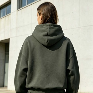 เสื้อฮู้ดดี้โอเวอร์ไซส์ ผ้าฝ้ายเฟรนช์เทอร์รี่ฟลีซ 100% สตรีทแวร์ ยูนิเซ็กส์ หนานุ่ม พิมพ์ลายนูน - Product Image 4