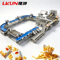 Ligne de production automatique de frites à haute capacité, machine à fabriquer des chips de pommes de terre, équipement d'usine de transformation alimentaire