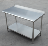 Table de travail de cuisine commerciale modulaire personnalisable en acier inoxydable 201/304 à assembler soi-même avec une capacité de charge de 300 kg/m