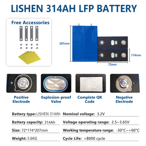 Lishen 314ah Prismatisch Lifepo4 Grade Een Lithium-Ion Opslagbatterij - Product Image 5