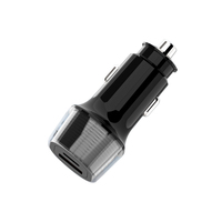 Adaptateur de voiture double port PD PPS 30W pour le dernier iPhone avec lumière LED, chargeur de voiture USB C 30W à charge super rapide