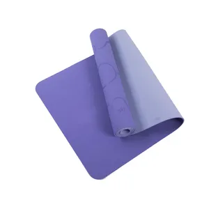 Reasonable Price Logo Aesthetic Personalize Eco-friendly Printed Double Layer Custom Yoga Matts TPE Yoga Mat
