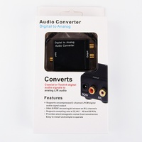 Convertidor de Audio Digital a Analógico Coaxial Transfronterizo, Cable Adaptador de Fibra Óptica Analógica SPDIF RCA, Decodificador PS5, Unidad Principal + Alimentación