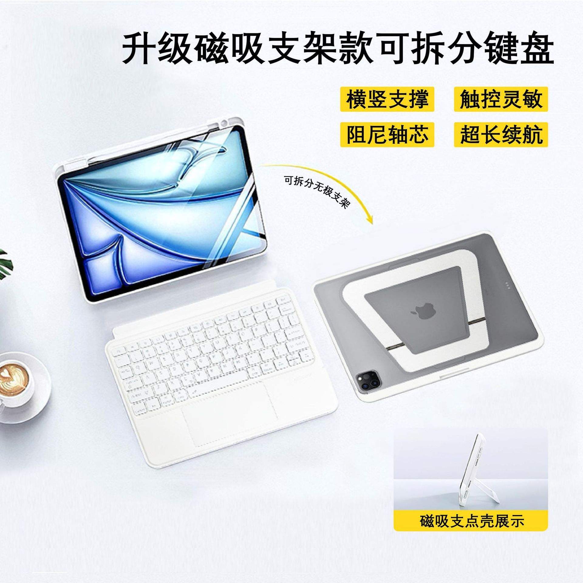 Clavier magnétique à support blanc