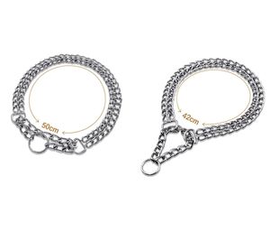 سلسلة مثلث من الفولاذ المقاوم للصدأ للحيوانات الأليفة ، طوق كلب مارتينجيل مع سلسلة - Product Image 4