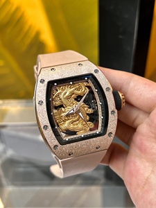 Đồng hồ nam cơ tự động thời trang 2025, mặt sau trong suốt, chất liệu sợi carbon, họa tiết rồng Trung Hoa, đồng hồ OEM - Product Image 3