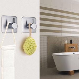 Cheaper 3M Self Adhesive House Fittings Metal Robe Hook Brush Finished Clothes Hanger Stainless Steel Coat Hook Rack <b>Shelf</b> - Product Image 2