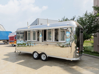 Remorque mobile en acier inoxydable pour boissons et bières Pizza Food Trailer 19 pieds